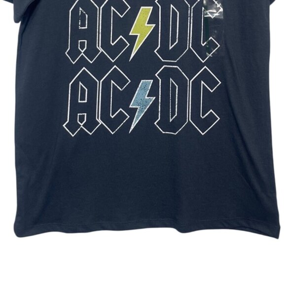 AC/DC Graphic Tshirt Womens Gray Medium New Lightning Bolts - Picture 4 of 9